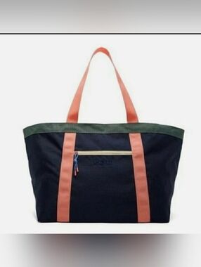 Victoria's Secret PINK Weekender Canvas Color Block Bag NWT